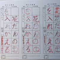 八郎書道教室日記　　３月６日木曜日　曇り晴れ