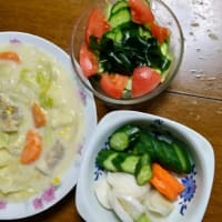 6/3　ばんごはん　クリームシチュー