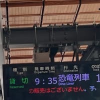 帰省した孫をつれて、恐竜列車で、福井恐竜博物館へ