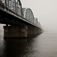霧＋旧吉野川橋