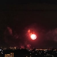 初、多摩川の花火を撮る・・・