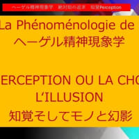ヘーゲル著精神現象学の紹介　第二章Perceptionの3回目　Youtube案内