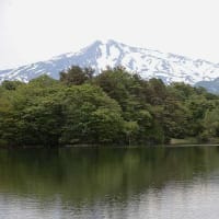 仁賀保高原巡り　新田堤からの鳥海山