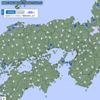 8月5日　アメダスと天気図。