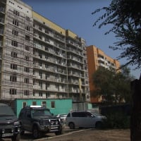 アルマティ市ー庶民の住宅地区も再開発が進む
