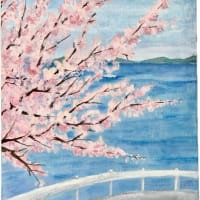 桜と海と