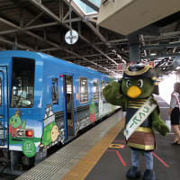 越美北線、新ラッピング列車がデビュー＝福井県大野市