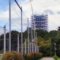 給水塔：解体工事が始まりました