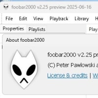 foobar2000 v2.25 preview 2025-06-16 がリリースされました。