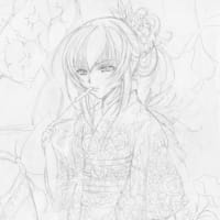Eva 渚カヲル 切り絵下絵 一刀入魂