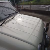 早朝のパオの洗車