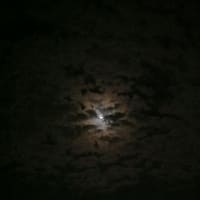 ほぼ満月の夜に、月見て思う。