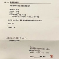 認知症が酷くならない内に・・・