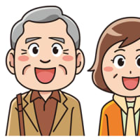 笑顔のシニアの夫婦 無料イラスト素材 イラスト素材図鑑