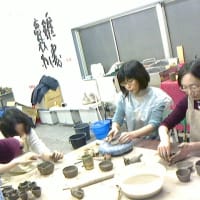 第1回目の豊島立教会・女子会で　陶芸を体験しました。
