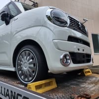 自己負担での修理を終え「ワゴンRスマイル」は登録を前に車検整備に着手致します！