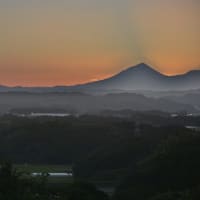 霧島山の沈む夕日