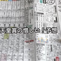 天皇賞の惜しい！予想。