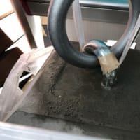 バイク盗難防止のコンクリートアンカー作成
