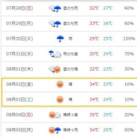 長岡市の１０日間天気予報