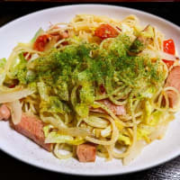 ペペロンチーノ　～ポーク缶で即興パスタ～