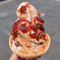 かに醤油ソフトクリーム♥