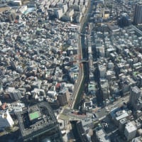 １月の東京スカイツリー：フロア３５０より南東～南方向（新小岩駅～舞浜駅）