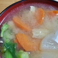 菜の花の茎の味噌汁
