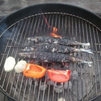 BBQで焼き魚！