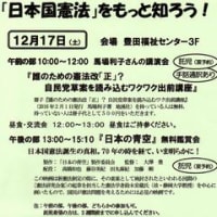 憲法講演会＆「日本の青空」上映会