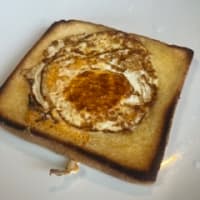 egg toast & 🍅ニラ ネギ soup 😋 😋・・・・・!!!!　　　　　　　№ 10,450