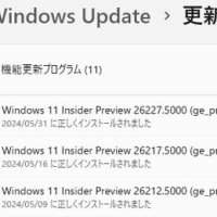 windows 11 Canary チャンネルに Build 26227.5000 が配信されてきました。