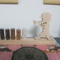 木工作品　「ラッパ吹きの少年～その２」