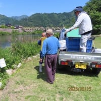 久日市＆琵琶湖産アユの放流