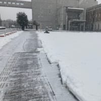 群馬県庁、雪景色