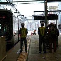 試運転電車入線・広島駅ビル　250612