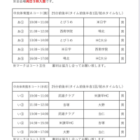 日大カップの予定