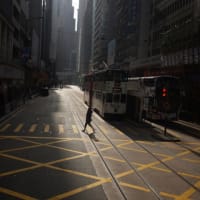 [香港] 中環？ - トラム通りの横断歩道