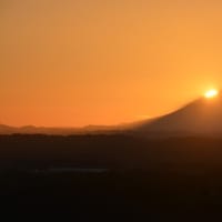 霧島山の沈む夕日