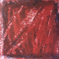 S6号　~410×410mm~    油彩画の下地作りをしている。