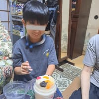 お父さんの退院祝い・おかあさんの誕生日祝い　２５．７/１２