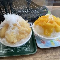 絶品『福丸』果実シロップかき氷。桃氷とマンゴー氷。／シロカＨＢで手作り全粒パン