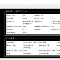 2025/05/01　RA-DECと、ガイドカメラの縦横が一致しないとオートガイドが暴れる
