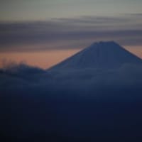 清里で富士山を見る