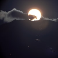 登山道の灯とパール富士　忍野村　令和6年7月22日