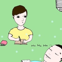 笑いながら目が覚める