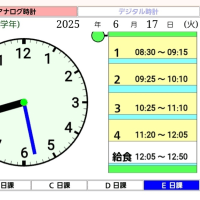 時間と日課表（低学年用）