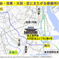 呑川＃世田谷区->目黒区->大田区・東京湾の３区にまたがる感潮河川＃治水監視