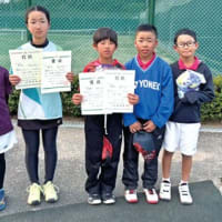 小学生ソフトテニス県予選　印南ＳＴＣの濱地くん、芝本さんが全国へ
