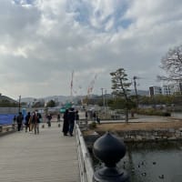 パワースポット広島城に行ってきました・・・広島城、新サッカースタジアム、旧広島市民球場公園の三点トライアングルの完成間近です